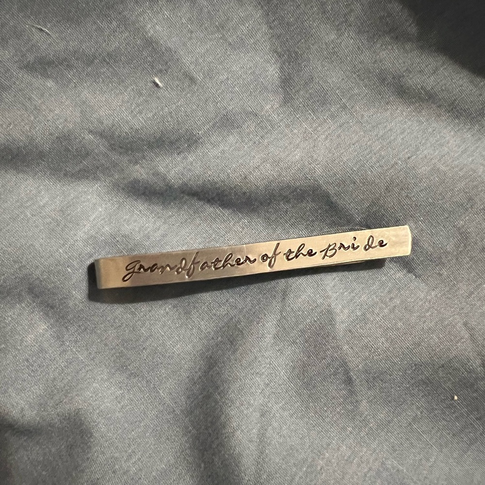 Silver Tie Bar with Engraving